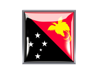 Square icon with flag of papua new guinea