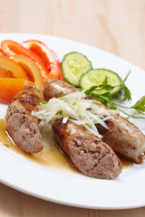 sausage with vegetables