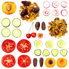 Set of Fruits and Vegetables