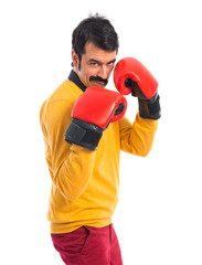 Man with boxing gloves