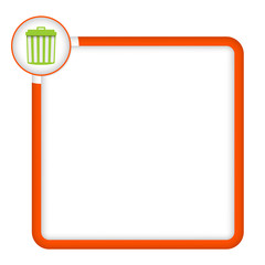 vector frame for your text and trashcan icon