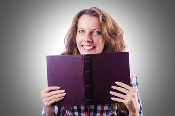 Young student isolated on the white