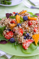 Fototapeta na wymiar Fruit quinoa salad