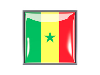 Square icon with flag of senegal