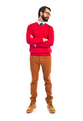 Fototapeta premium Hipster man with his arms crossed