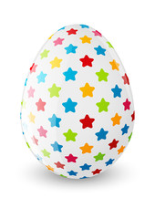 Easter egg with color pattern