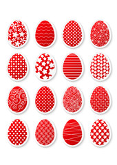 Set of paper Easter stickers