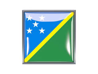 Square icon with flag of solomon islands