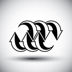 Arrows template conceptual icon, special abstract new idea vecto