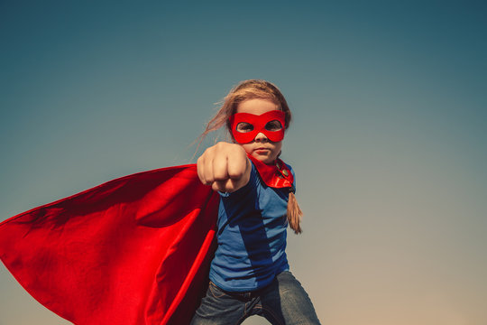 Child superhero portrait