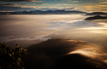 Amazing sunrise seen from Sri Pada