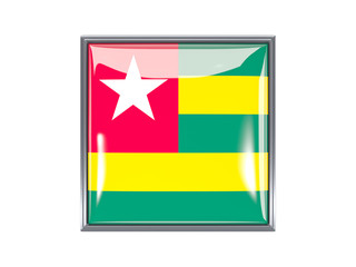 Square icon with flag of togo
