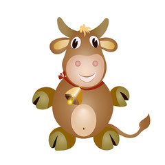 decorative cheerful cow
