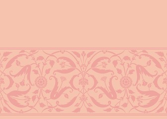 wedding card design, paisley floral pattern , India