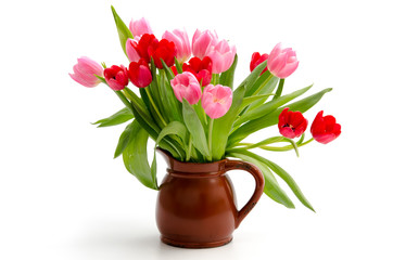 Fototapeta na wymiar Tulpen in einer Vase