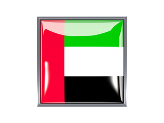 Square icon with flag of united arab emirates