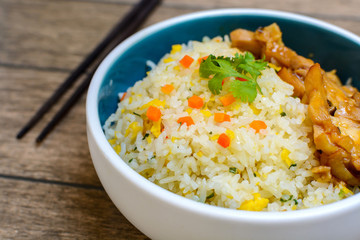 Fried rice with teriyaki chicken