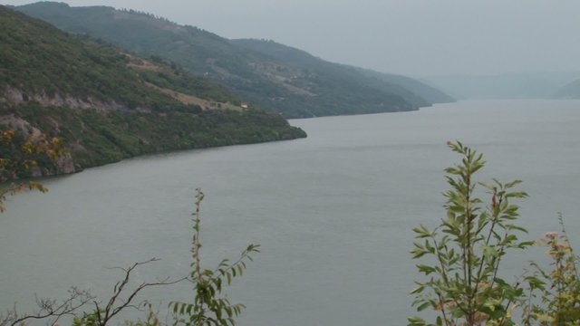Banks of Large Danube River