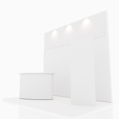 Blank trade show booth