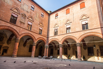 Fototapeta na wymiar Square in Bologna - Italy