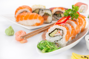 Japanese seafood sushi set