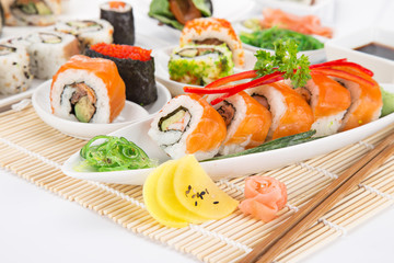 Japanese seafood sushi set
