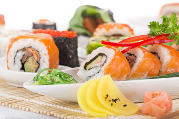 Japanese seafood sushi set