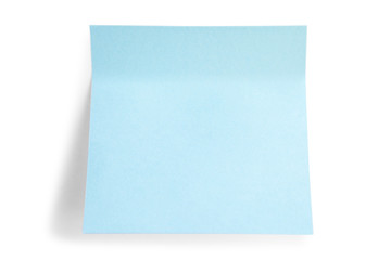 blue sticker on white background