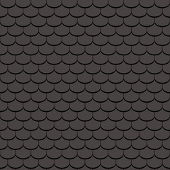 Beaver tail tile, black - seamless tileable