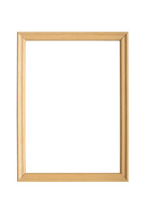 Obraz premium simple wooden picture frame, isolated on white