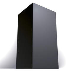 Realistic black package box for products, put your design over t