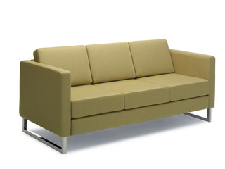 Sofa on white with drop shadow