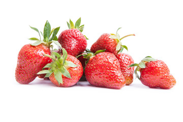 Strawberries isolated on white background
