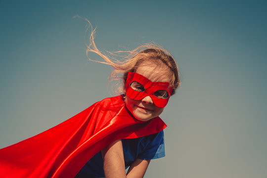 Child superhero portrait