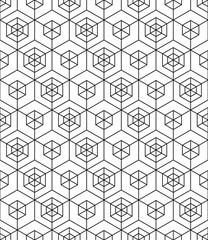 Monochrome abstract textured geometric seamless pattern with geo