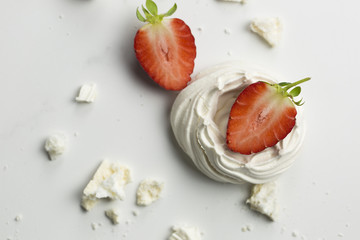 Strawberries and meringue