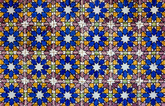 Background. Ceramic tile, Lisbon, Portugal.