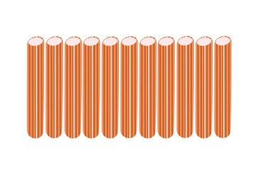 Kani, Surimi or Crab Stick on White Background © Iamnee