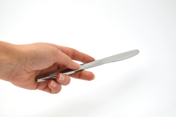 hand with knife