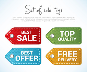 Set of sale tags