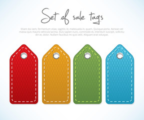 Set of sale tags