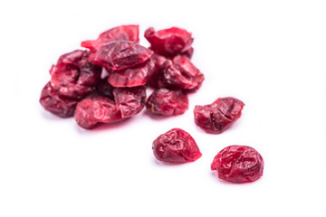 dried blueberries fruit isolated on white background