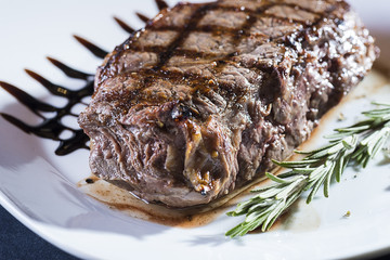 Grilled meat with rosemary