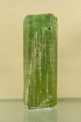 Striated Beryl crystal. Very large museum piece from Brazil.