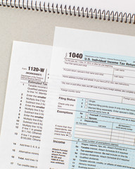 Close - up US Tax income form