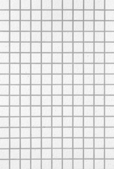 White Mosaic tiles abstract background and texture.