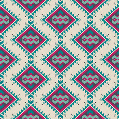 Vector seamless colorful decorative ethnic pattern