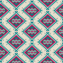 Vector seamless colorful decorative ethnic pattern