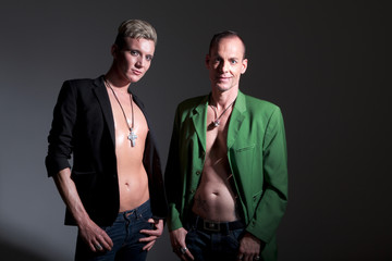 Homosexuelles Paar Fashion Porträt