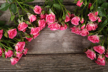 Bouquet of pink roses